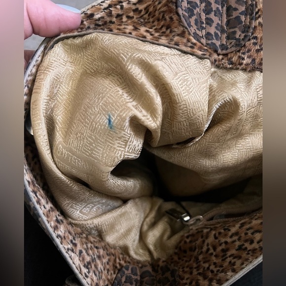 BOTTEGA VENETA VINTAGE Nylon and Faux Hair Leopard Mini Hobo - Picture 15 of 16
